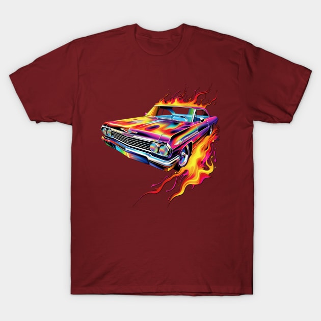 Chevy Impala pop art T-Shirt by Spearhead Ink